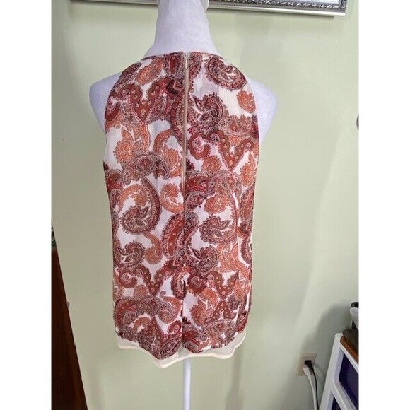 Violet + Claire Sz S Paisley Sleeveless Lightweight Sleeveless Blouse Layered - Picture 5 of 11